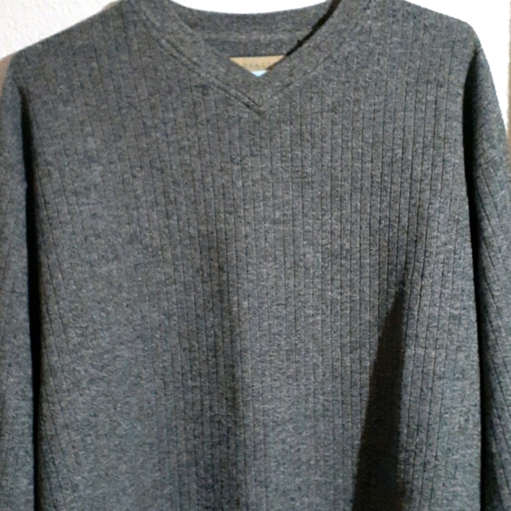 Sweater, men's, gray, X-large
